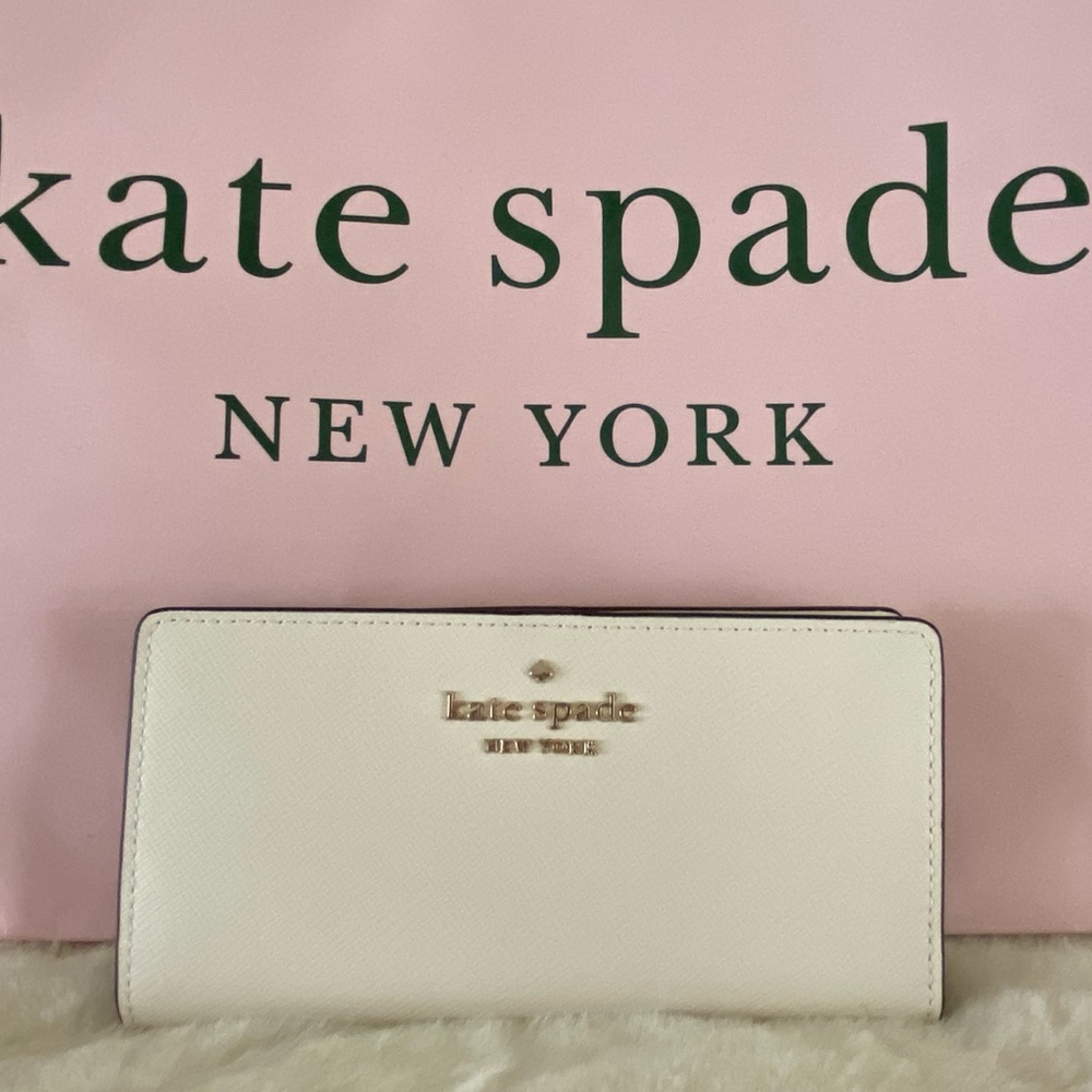 NWT! Kate Spade Staci Saffiano Leather Large Slim Bifold